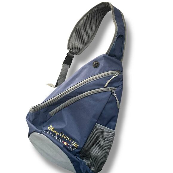 Disney Cruise Line Castaway Club Sling Shoulder Crossbody Backpack Bag Blue - Picture 3 of 13